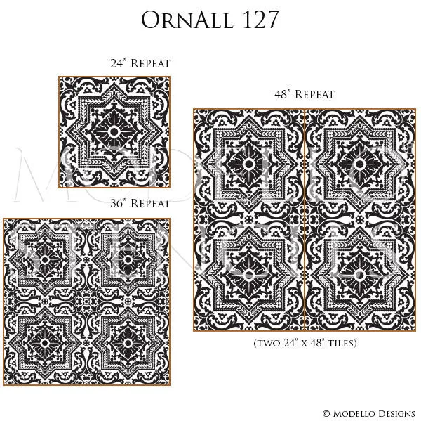 OrnAll127 Custom Vinyl Stencil