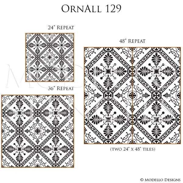 OrnAll129 Custom Vinyl Stencil