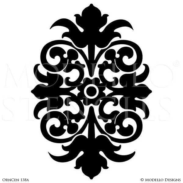 OrnCen138a Custom Medallion Stencil