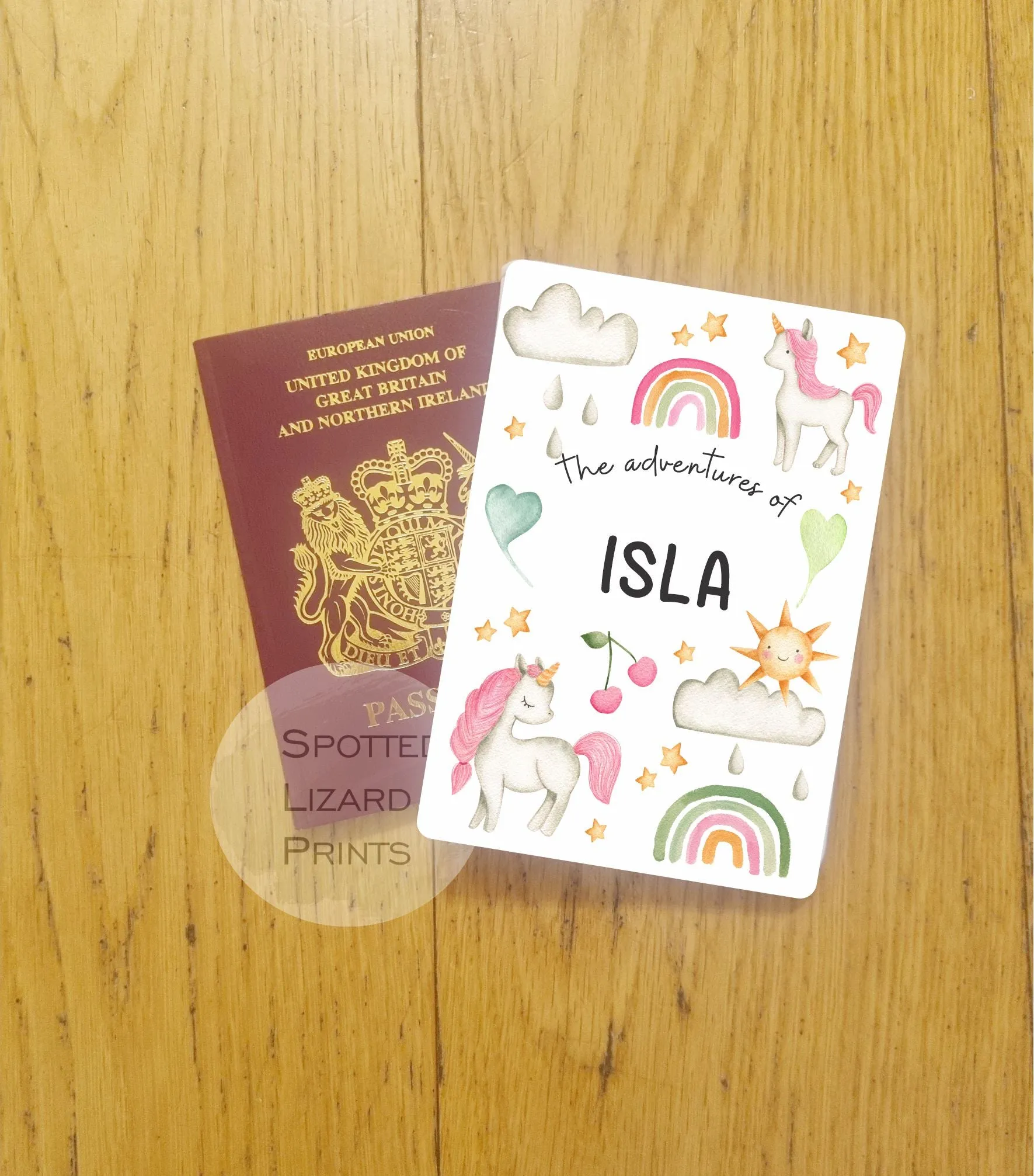 Personalised First Passport Cover - 1st Passport Holder - Kids Passport Cover - Baby Passport Holder - First Holiday - New Baby Gifts