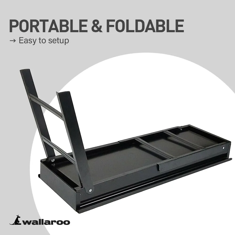 Portable Charcoal BBQ Grill with Foldable Legs, Steel, Wallaroo