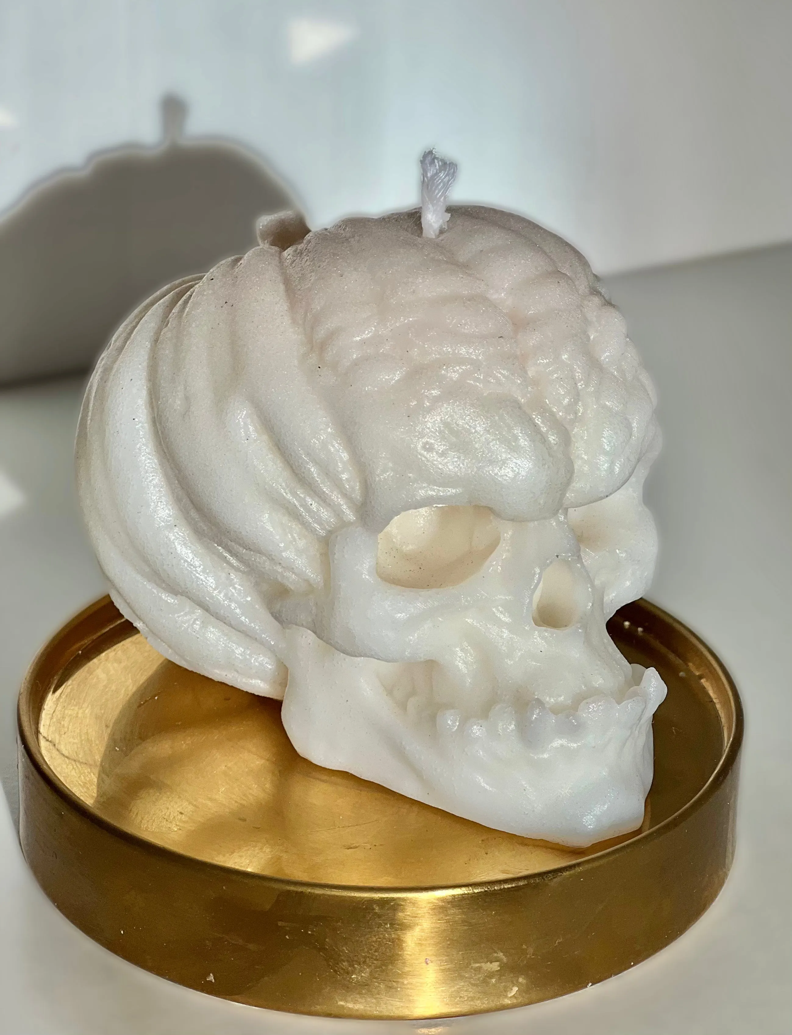 Pumpkin Skull Candle