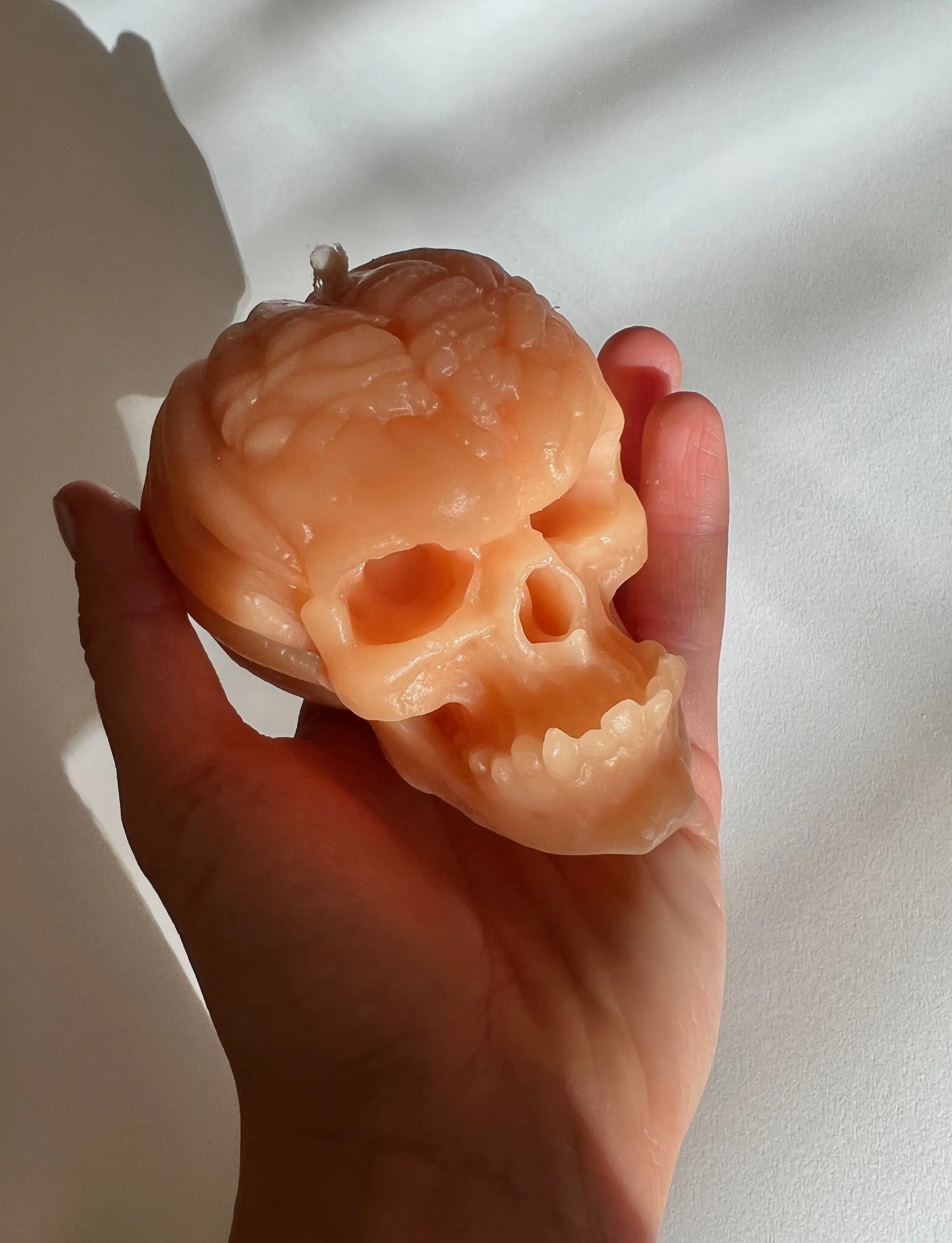 Pumpkin Skull Candle