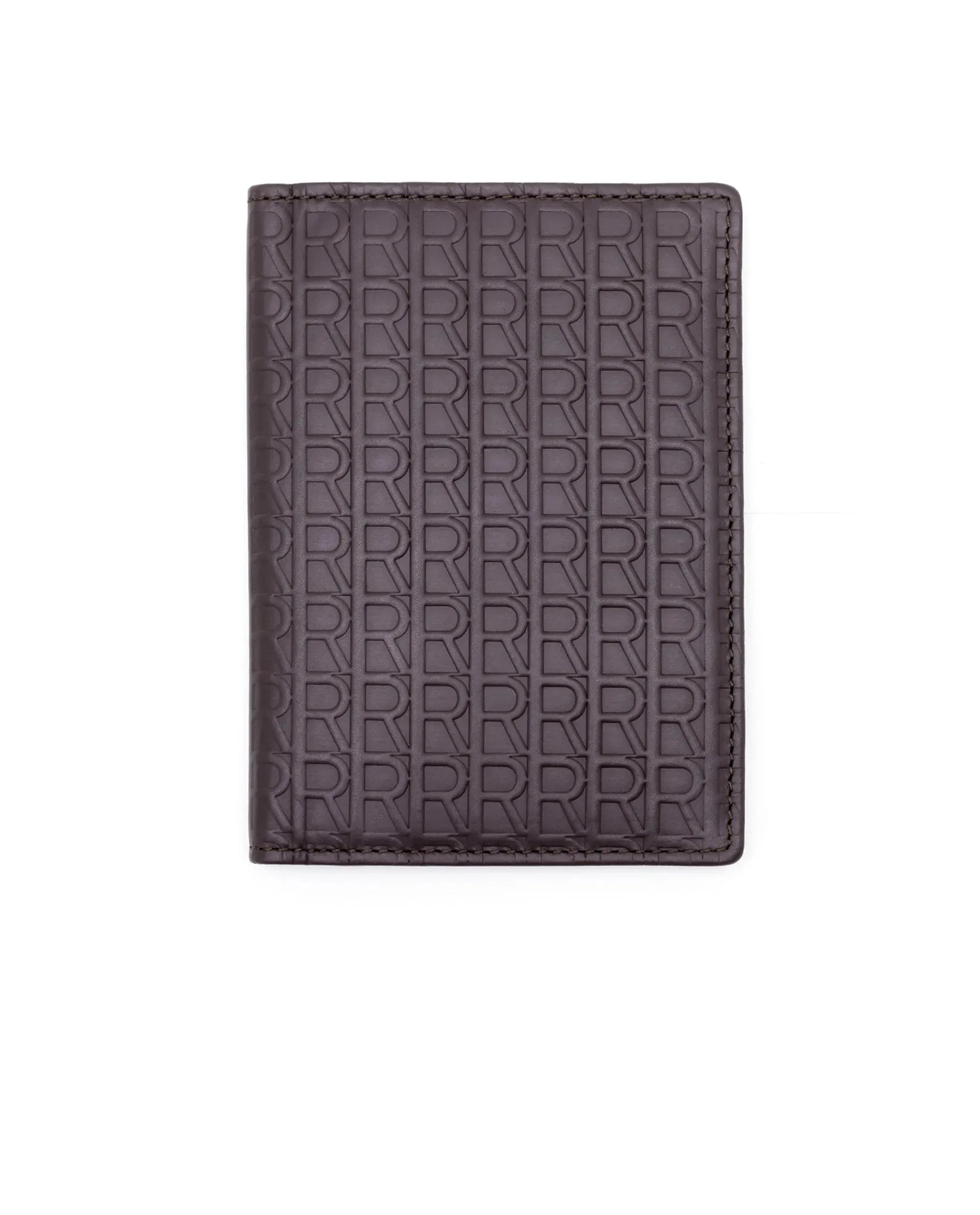 Rare Rabbit Men's Ellen Brown Bi Fold RFID Embossed Monogram Passport Holder