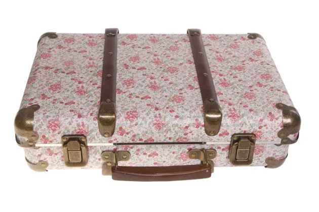 RJB Stone Vintage Floral Suitcase - Roses