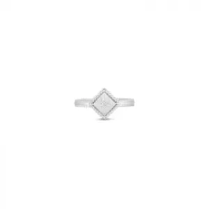 ROBERTO COIN PALAZZO DUCALE SINGLE SQUARE DIAMOND RING 18K