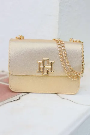 Rory Crossbody Gold Saffiano