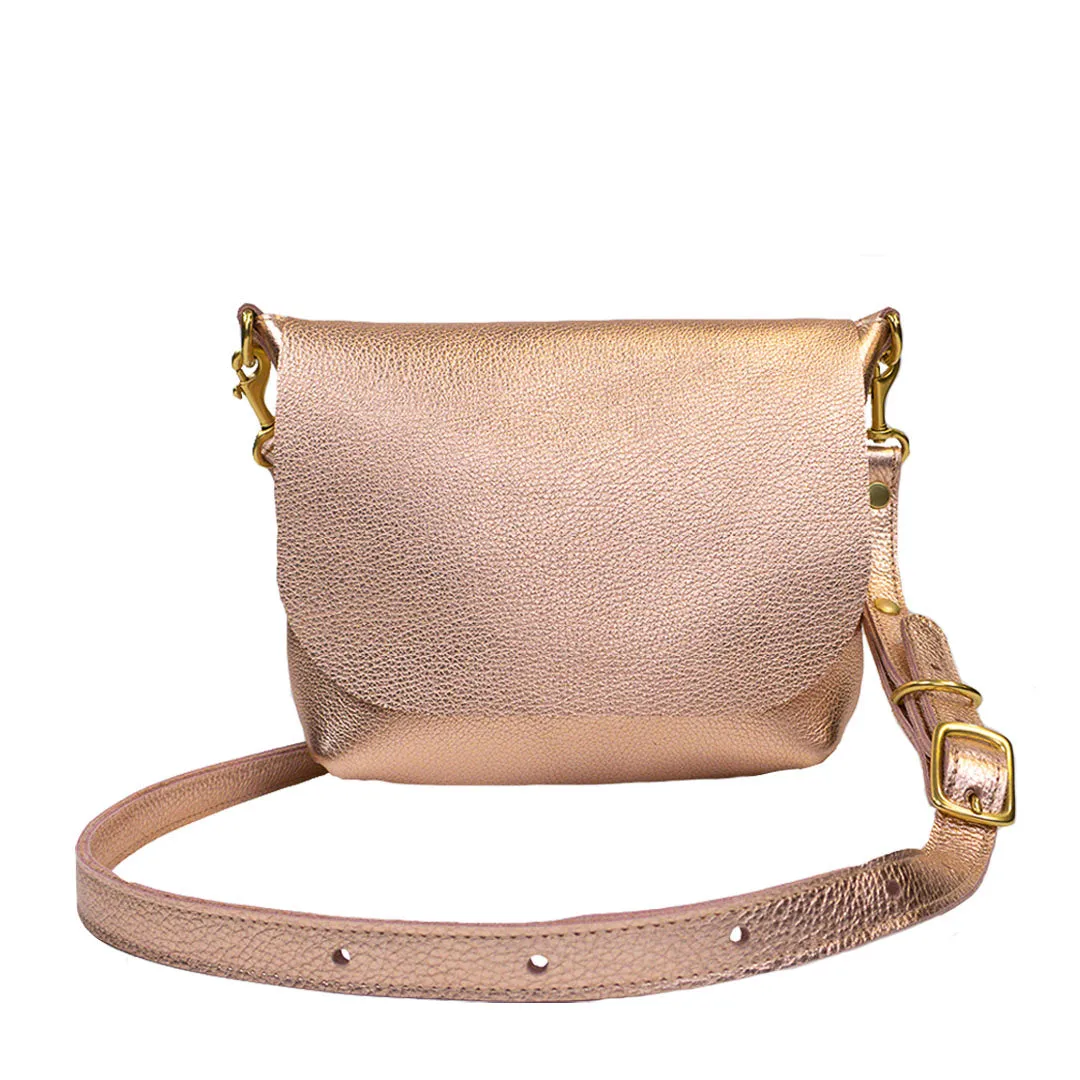 ROSE-GOLD ENVELOPE CROSSBODY