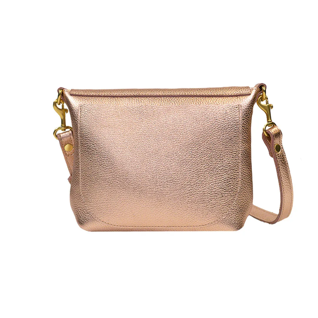 ROSE-GOLD ENVELOPE CROSSBODY