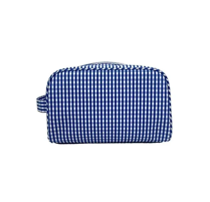 Royal Gingham Stowaway Toiletry Bag