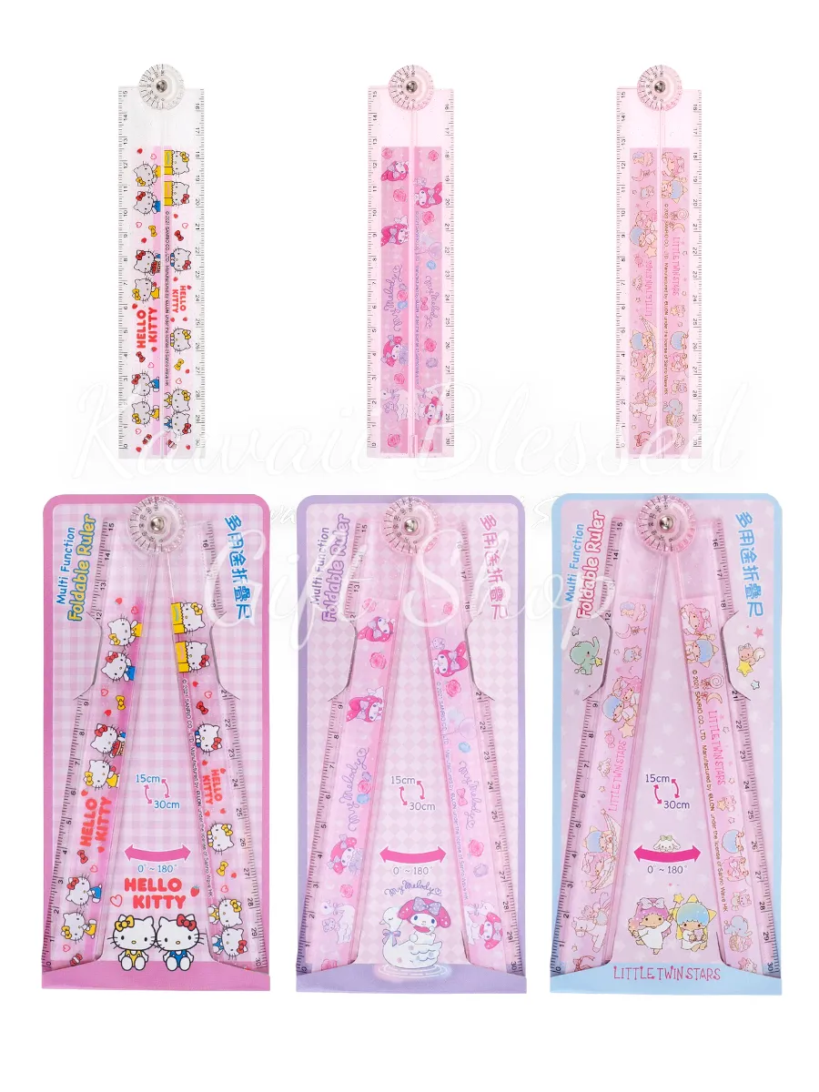 Sanrio Character Folding Ruler - 30 cm