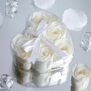 Scented Rose Soap Gift Box - White