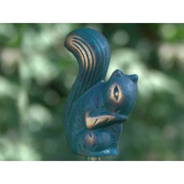 Squirrel Ornamental Verdigris Garden Tap