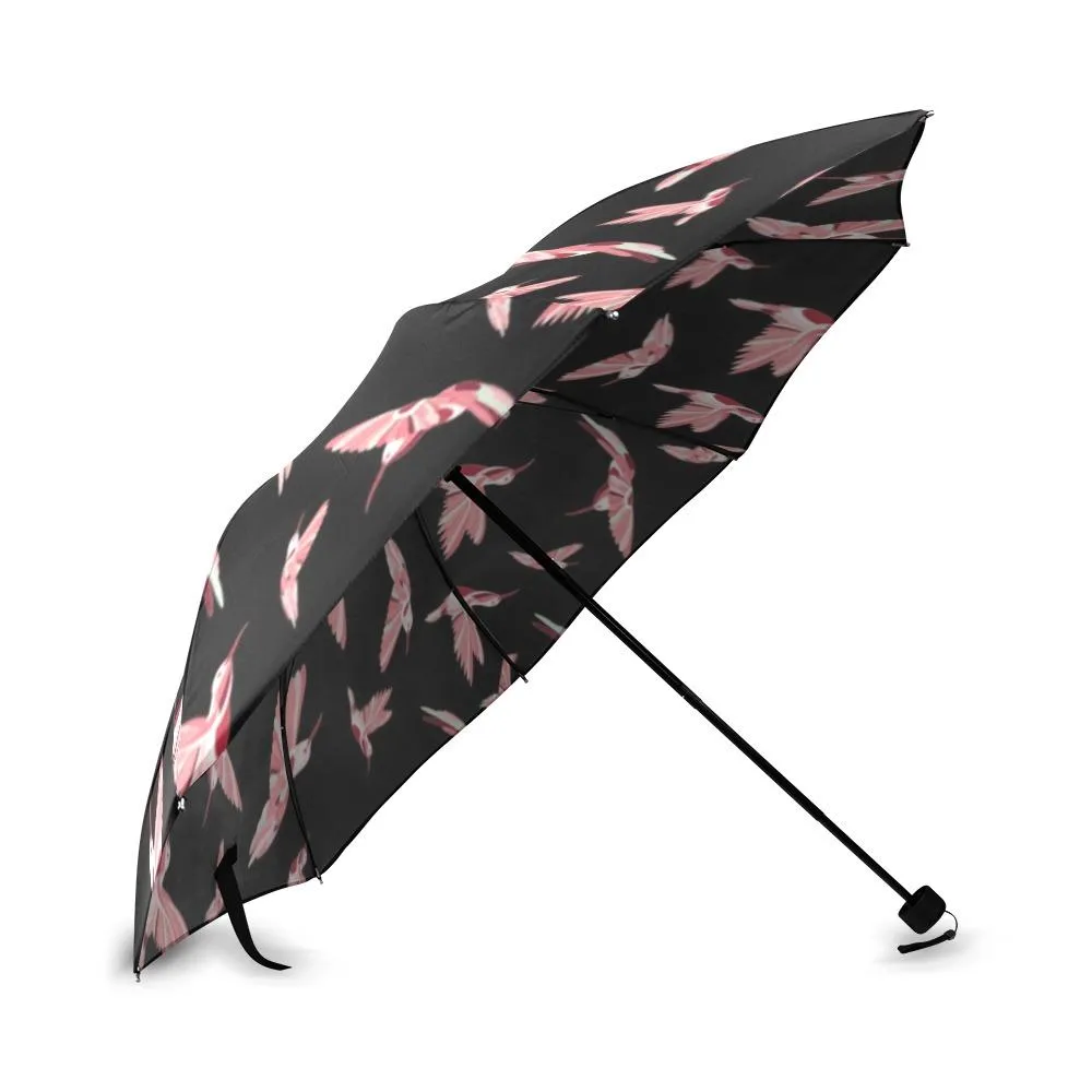 Strawberry Black Foldable Umbrella