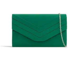 Suede envelope clutch bag