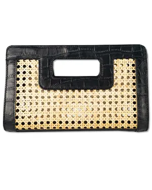 SUGAR CANE CLUTCH | BLACK