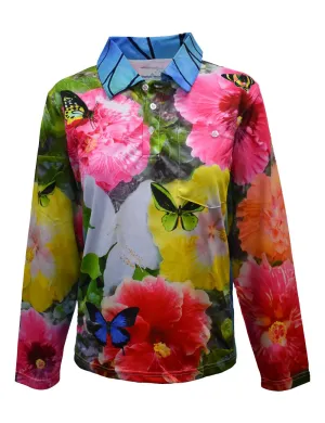 Sun Safe Long Sleeve Gardening Shirts - Butterfly Garden