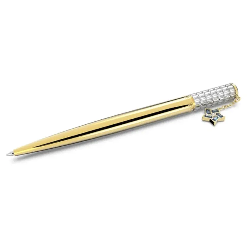 Swarovski Ballpoint Pen Star White Gold-Tone Plated with Flowers Bouquet