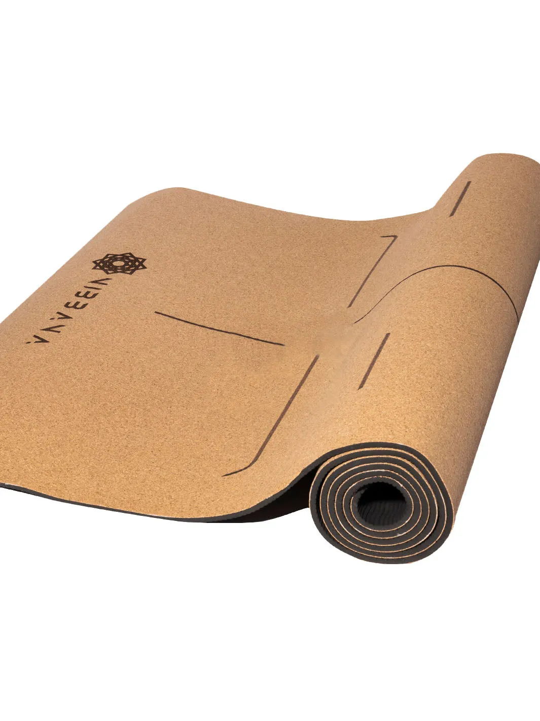 Terra Cork Yoga Mat 5mm with Guided Lines