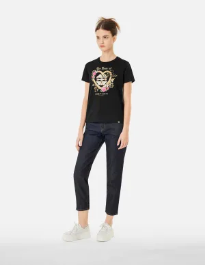 The Rose of EVISU Print Regular Fit T-shirt