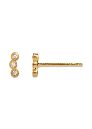 Three Dots Earring - Gold