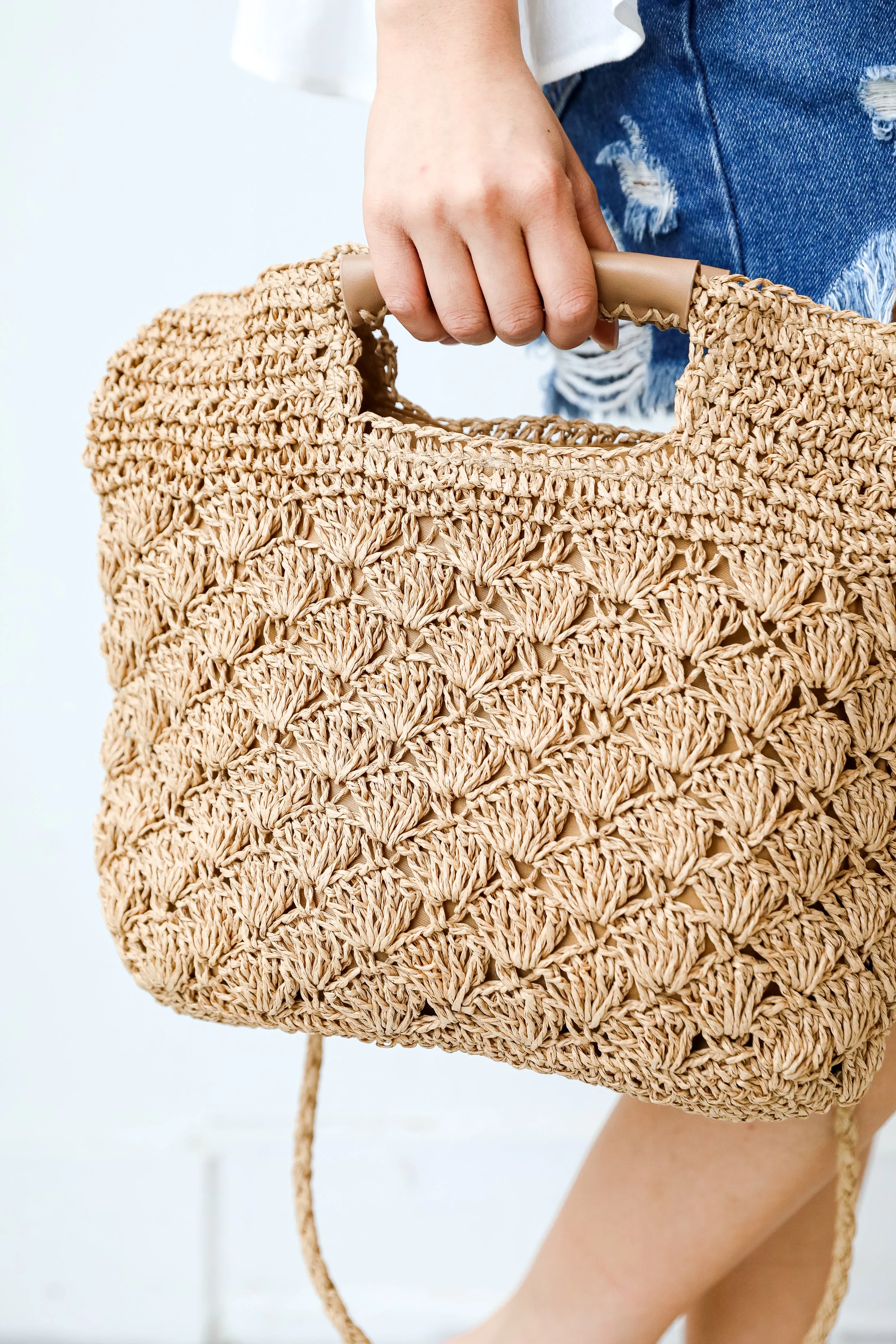 Time For Vacay Straw Crossbody Bag