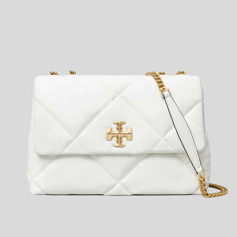 TORY BURCH Kira Diamond Quilt Convertible Shoulder Bag Blanc 154704