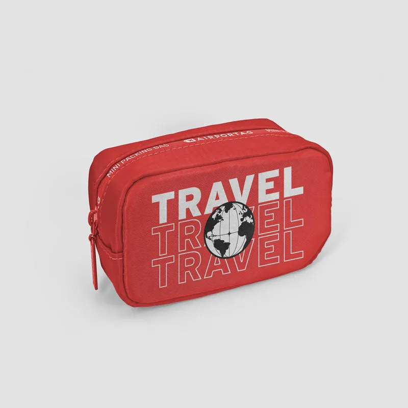 Travel - World Map - Mini Packing Bag