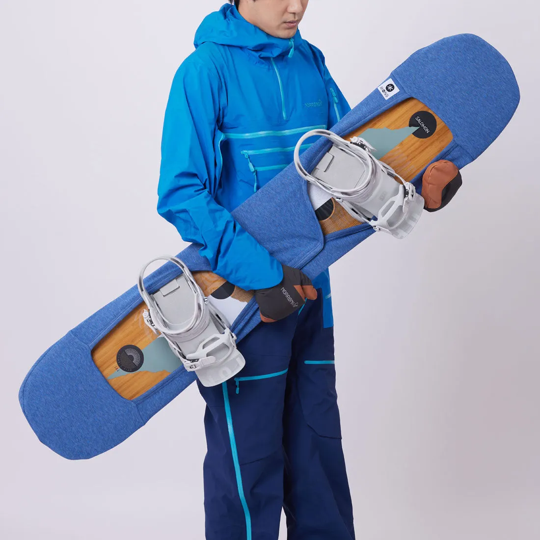 Twin Head Centred Stand Snowboard Sleeve /Denim Blue