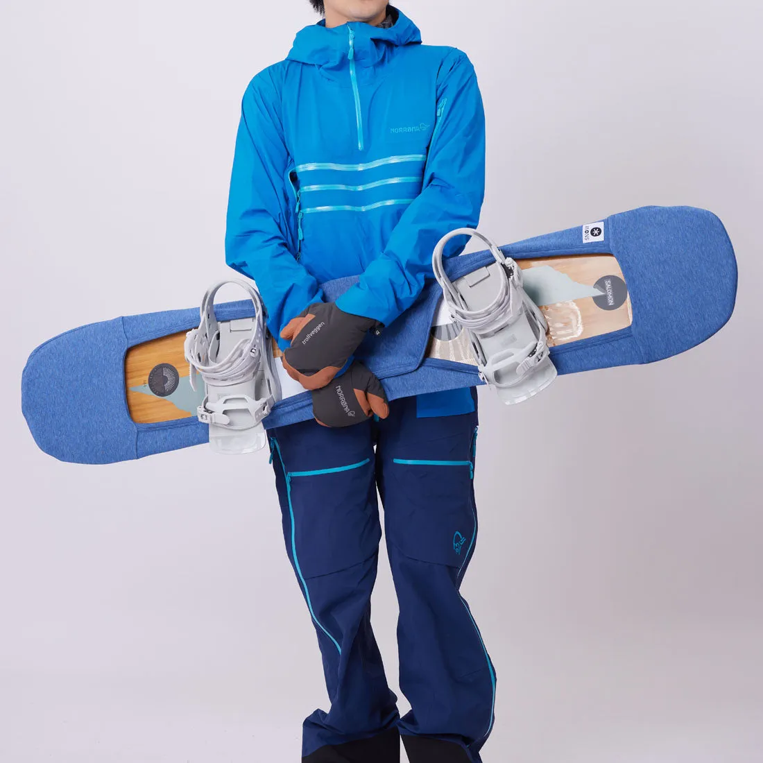 Twin Head Centred Stand Snowboard Sleeve /Denim Blue