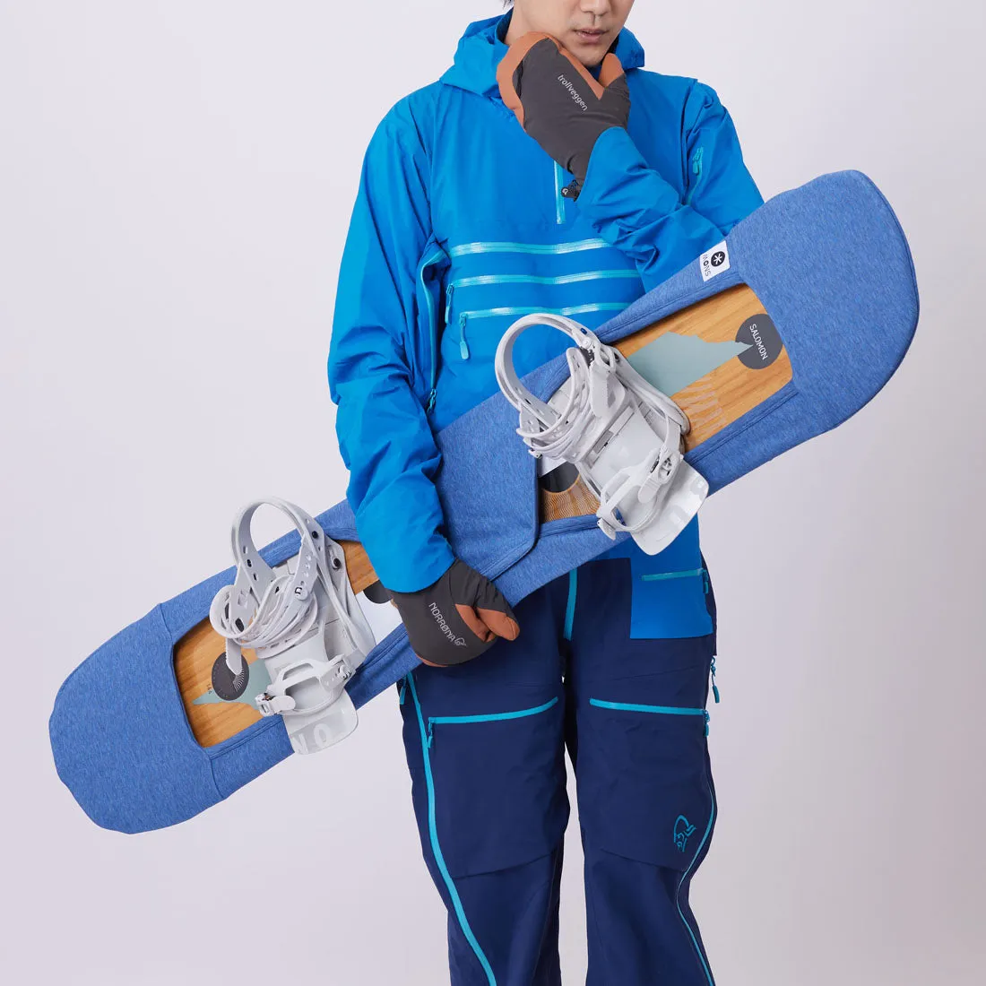 Twin Head Centred Stand Snowboard Sleeve /Denim Blue