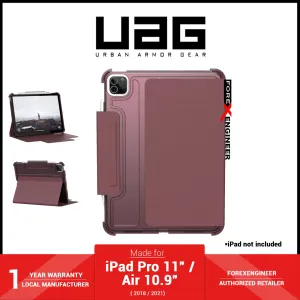 UAG [U] Lucent for iPad Pro 11" ( 3rd - 2nd - 1st Gen ) ( 2022 - 2018 ) - iPad Air 10.9" ( 5th - 4th Gen ) ( 2022 - 2020 ) M1 Chip - Aubergine - Dusty Rose (Barcode: 810070361150 )