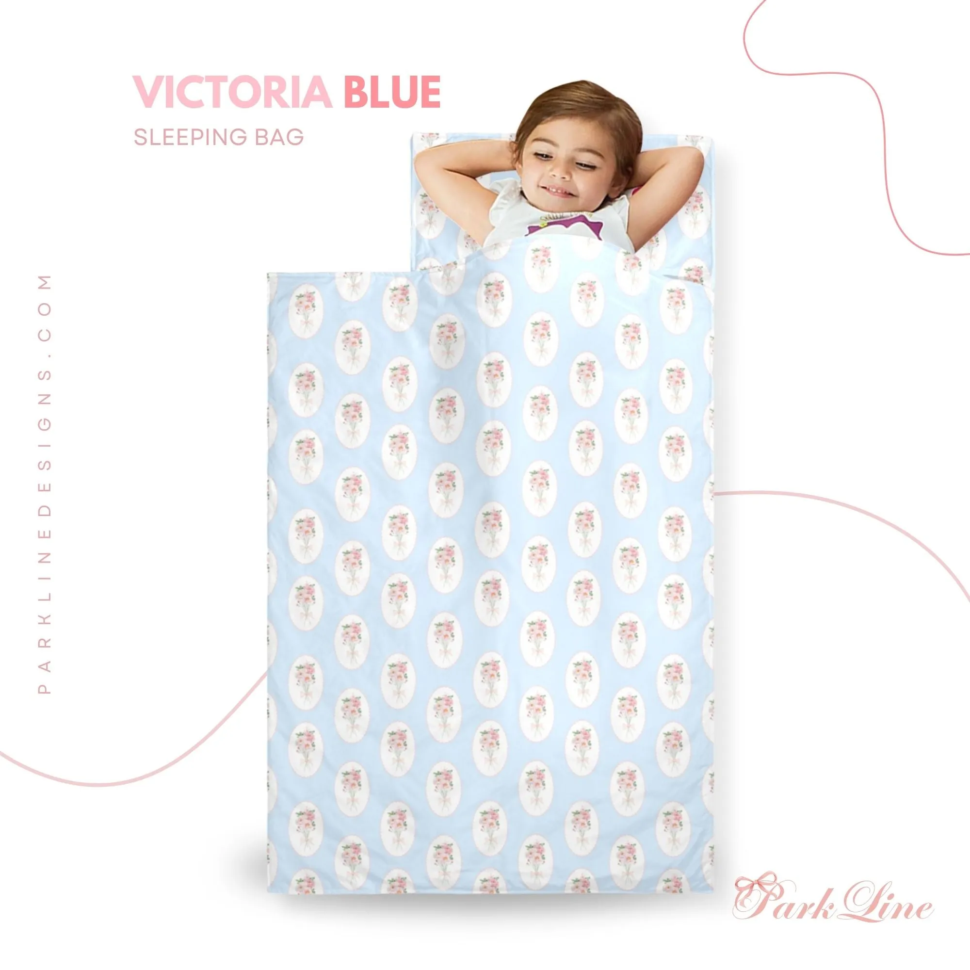 Victoria Blue Kids' Long Sleeping Bag | A Catchy Blend of Comfort & Style | Lightweight and Durable Sleeping Bag for Kids