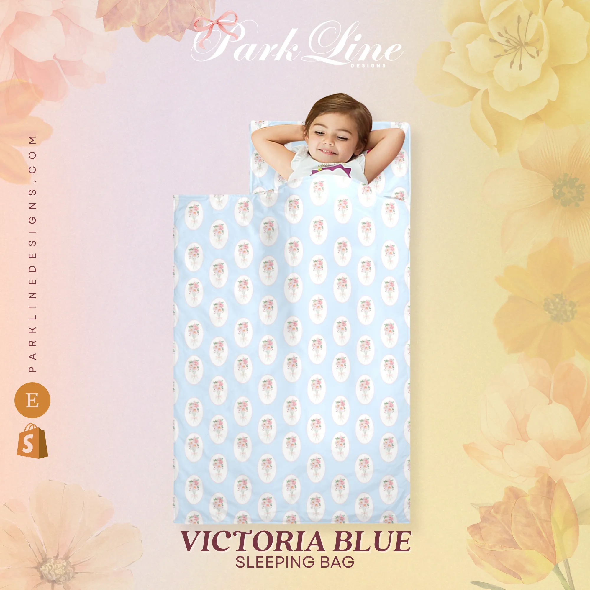 Victoria Blue Kids' Long Sleeping Bag | A Catchy Blend of Comfort & Style | Lightweight and Durable Sleeping Bag for Kids