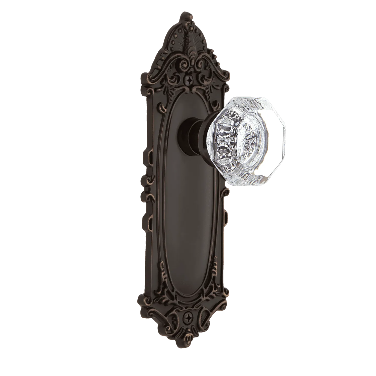 Victorian Long Plate with Waldorf Knob in Timeless Bronze