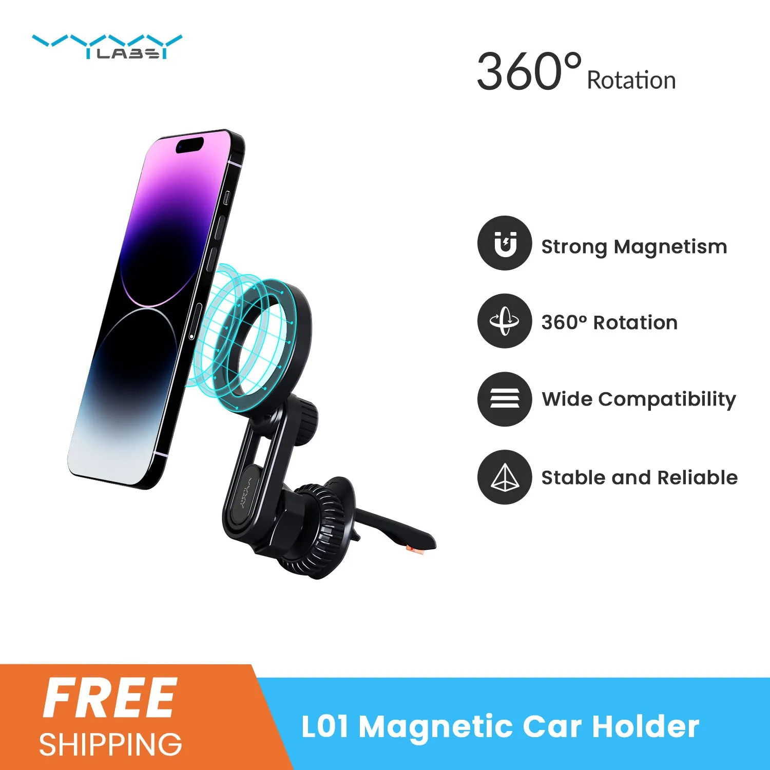 Vyvylabs Magnetic Car Holder (Air Outlet Version)