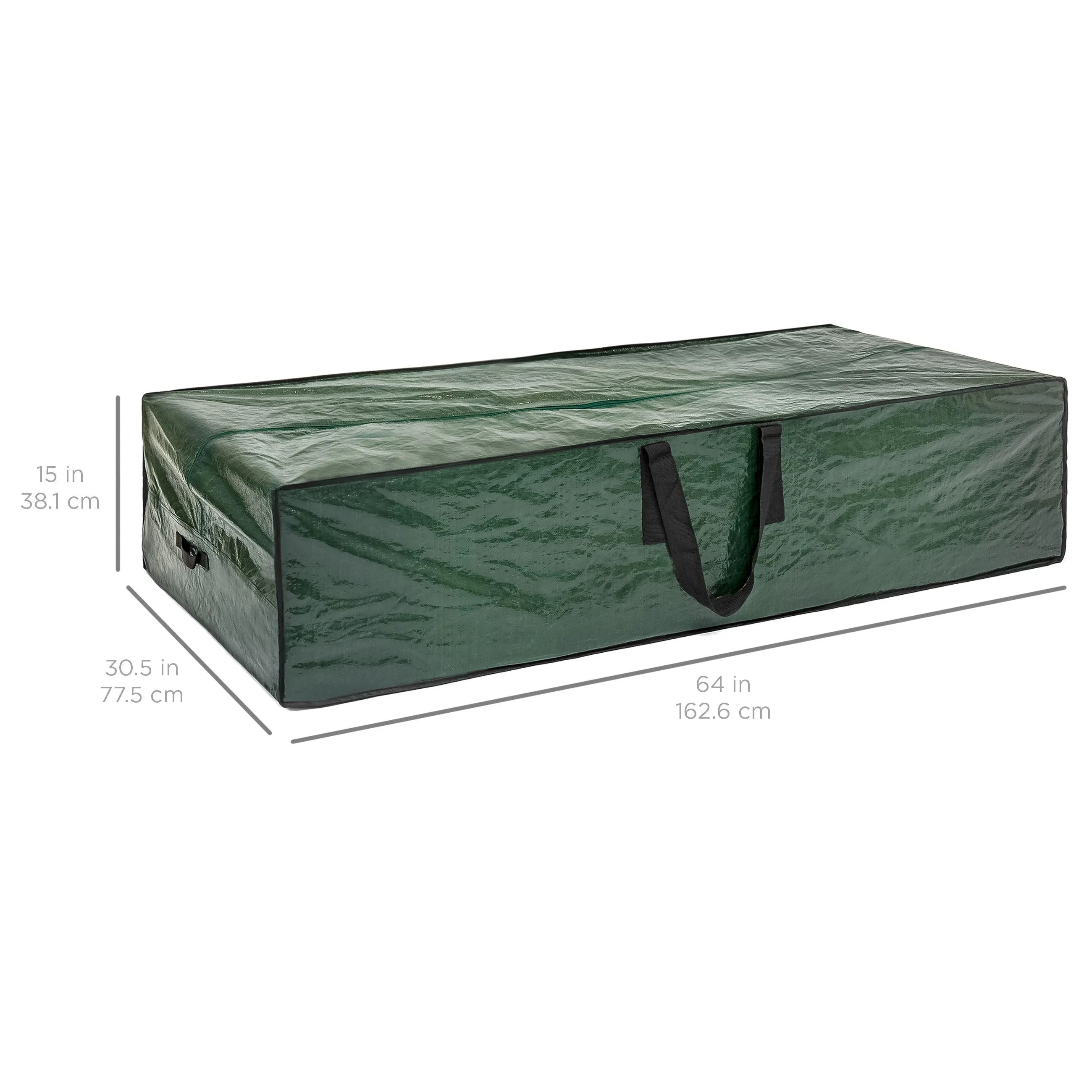 Weather-Resistant Christmas Tree Storage Bag for 9ft Tree w/ Handles - Green