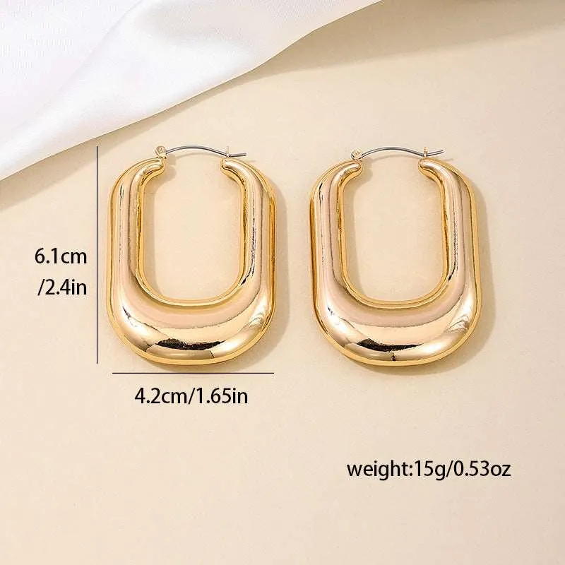 Women's U-shaped Irregular Exaggerated Vintage Earrings