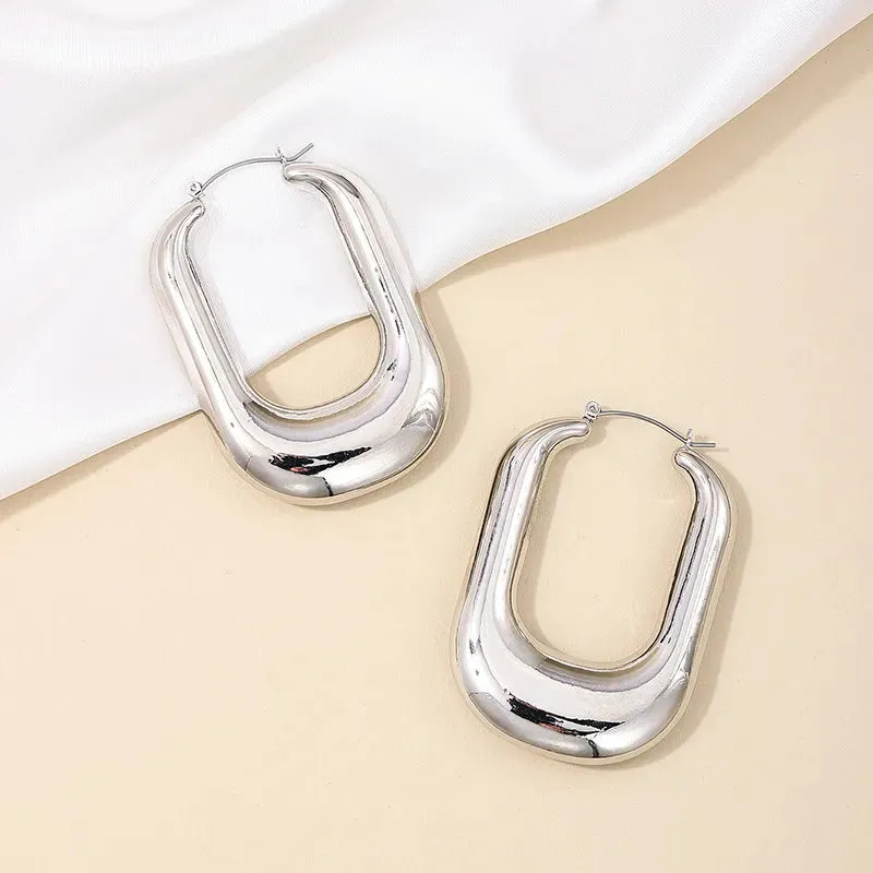 Women's U-shaped Irregular Exaggerated Vintage Earrings