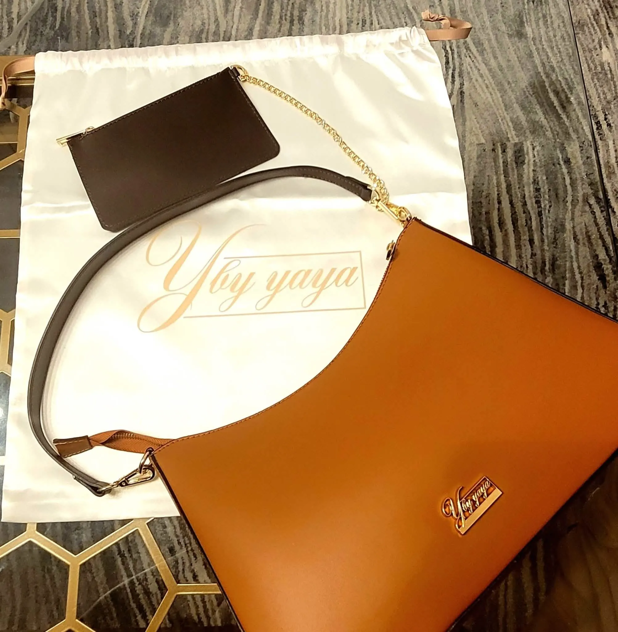 Y by Yaya Jazzy Elegant Italian Leather Crossbody Bag