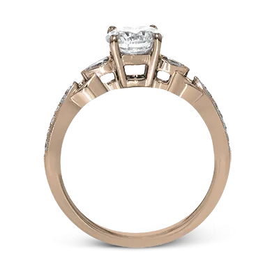 ZR1472 Engagement Ring in 14k Gold with Diamonds