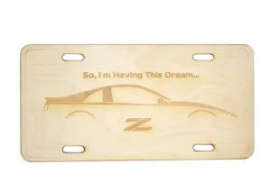 ZSPEC Nissan 300zx Z32 Silhouette License Plate, Birch, Ornamental