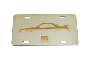 ZSPEC Nissan GTR R34 Cut-Away License Plate, Birch, Ornamental